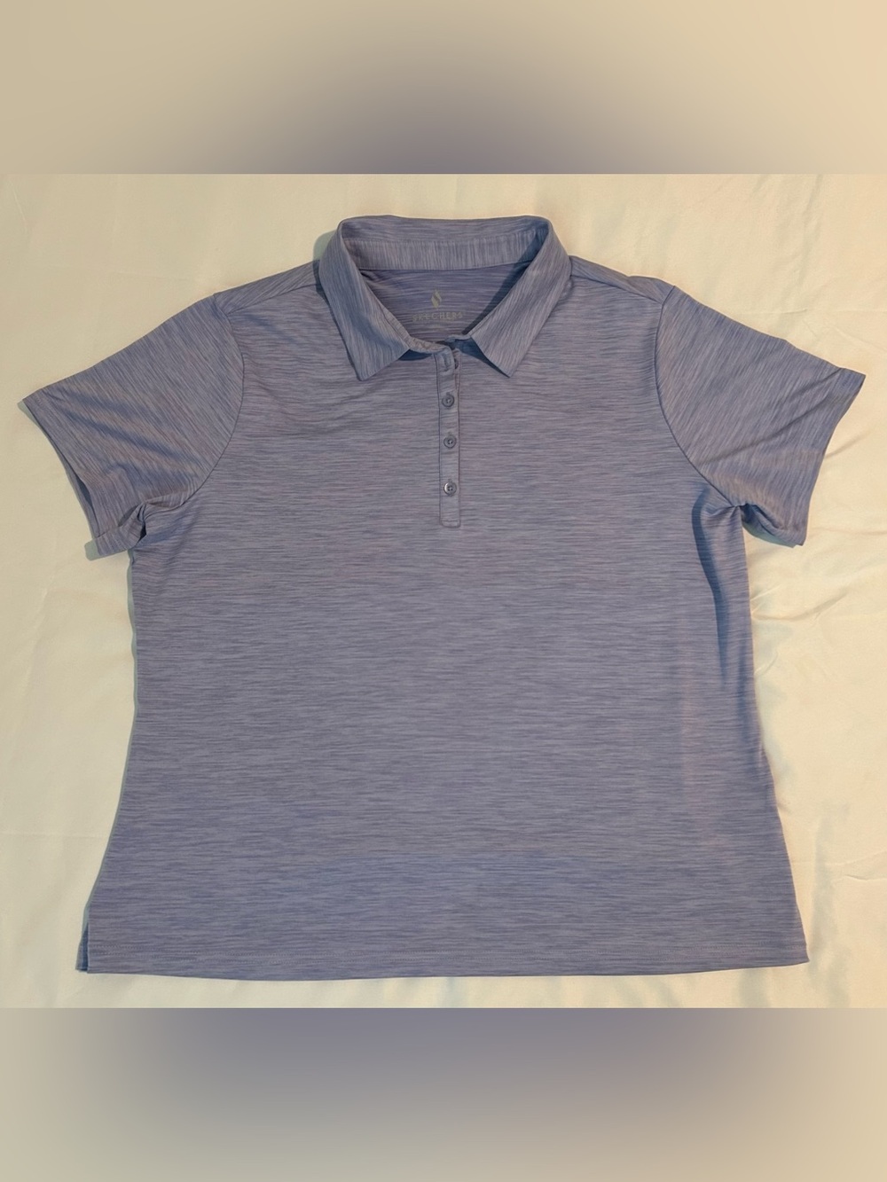 Skechers Women’s XL Lavender Heathered Short Sleeve Polo Shirt Golf